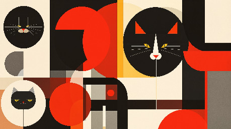 Schwarz weiß katze mit Flügel